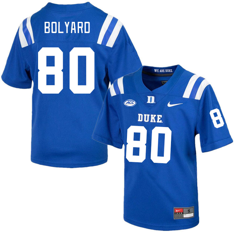 Duke Blue Devils #80 Vance Bolyard College Football Jerseys Stitched-Royal
